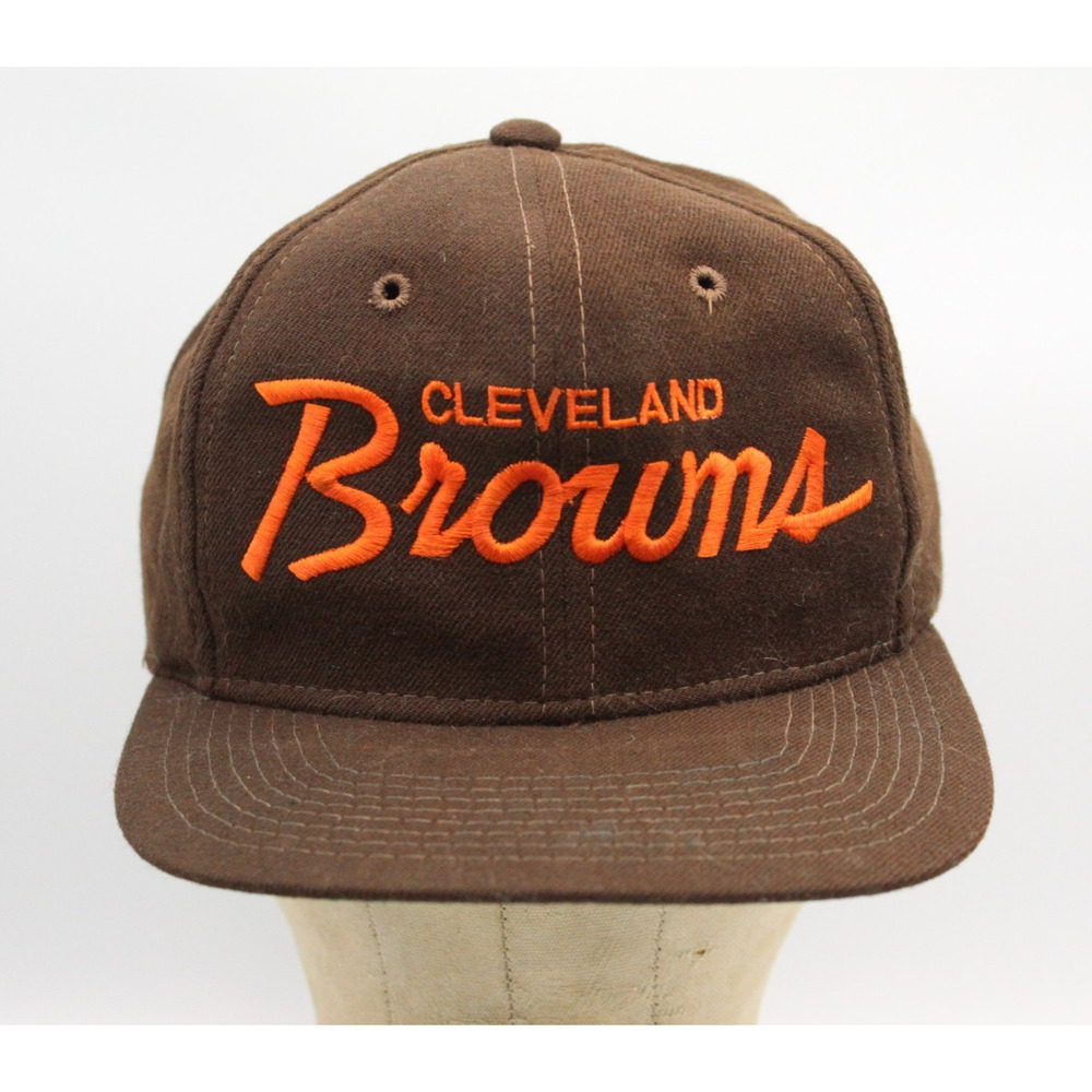 VINTAGE Cleveland Browns Hat Cap Snap Back Script Sports Specialties 90s